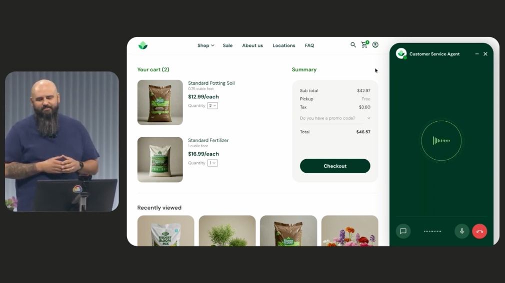 Googe Customer Engagement AI demo.